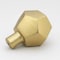 Gliderite Hardware 1-1/2 in. Faceted Knob Satin Gold 5826-SG-1 - alternate 2